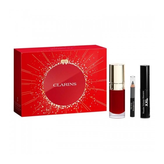 Clarins Cofanetto Lip Comfort Oil N. 03 + Mascara Wonder Volume Xxl N. 01 + Crayon Khôl mini