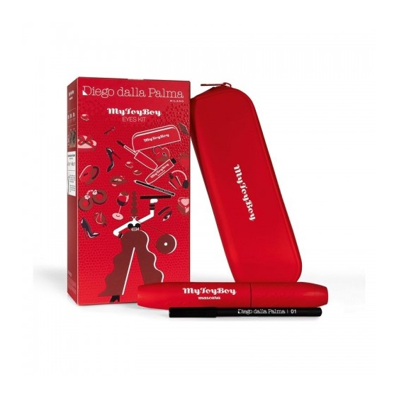 Diego Dalla Palma My toy boy Kit - Mascara + Matita Occhi Nera N. 01 + Pochette In Silicone Rossa