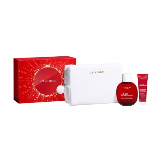 Clarins Cofanetto Eau Dynamisante - Acqua Di Trattamento 100 Ml Vapo + Gel Doccia 30 Ml + Pochette