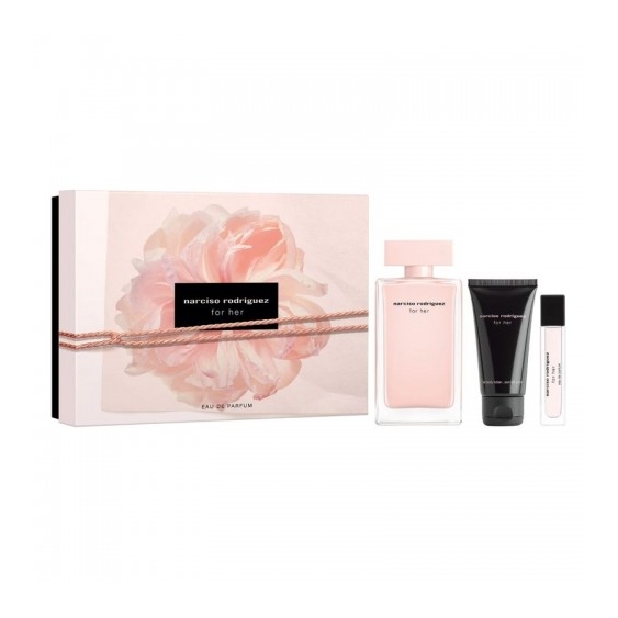Narciso Rodriguez For Her - Edp Donna 100 Ml Vapo + Body Lotion 50 Ml + Edp Donna 10 Ml Vapo