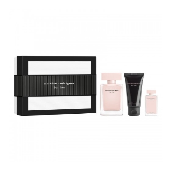 Narciso Rodriguez For Her - Eau De Parfum Donna 50 Ml + Lozione Corpo 50 Ml + Eau De Parfum 7,5 Ml