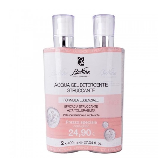 Bionike Acqua Gel Detergente Struccante Formula Essenziale 2 Flaconi Da 400 Ml