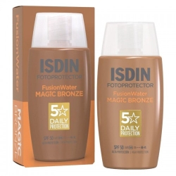Isdin Fotoprotector Fusionwater Magic Bronze Spf 50 - Protezione Solare Viso Colorata 50 Ml