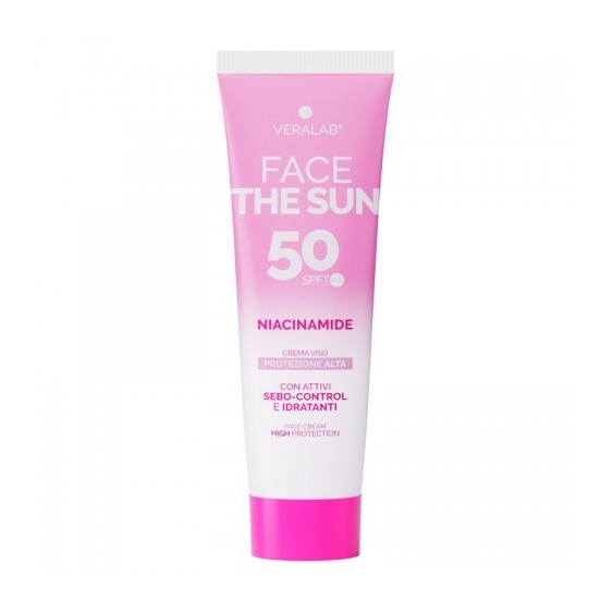 Veralab Face The Sun Spf 50 Niacinamide - Protezione Solare Viso Sebo-Equilibrante E Idratante 50 Ml