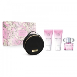 Versace Bright Crystal Pour Femme - Edt 50 Ml Vapo + Gel Doccia 50 Ml + Lozione Corpo 50 Ml + Poquette