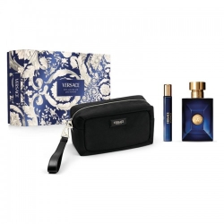 Versace Dylan Blue Pour Homme - Edt 100 Ml Vapo + Edt Travel Spray 10 Ml + Poquette