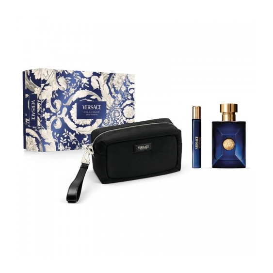 Versace Dylan Blue Pour Homme - Edt 100 Ml Vapo + Edt Travel Spray 10 Ml + Poquette