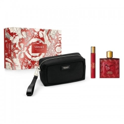 Versace Eros Flame Pour Homme - Edp 100 Ml Vapo + Edp 10 Ml Travel Spray + Trousse
