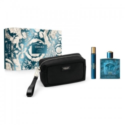 Versace Eros Pour Homme - Edp 100 Ml Vapo + Edp 10 Ml Travel Spray + Trousse