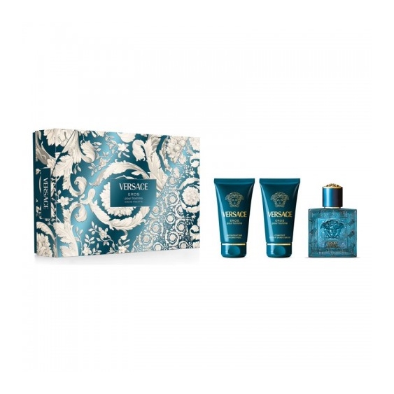 Versace Eros Pour Homme - Edt 50 Ml Vapo + Shower Gel 50 Ml + After Shave Balm 50 Ml