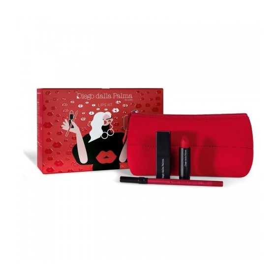 Diego Dalla Palma Lips Kit - Rossetto Lumi Matt n. 37 + Matita Stay On Me N. 166 + Pochette