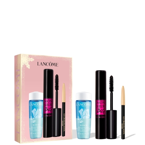 Lancome Monsieur Big - Mascara Monsieur Big N. 01 + Struccante Occhi Bi-Facil + Matita Khol Nera