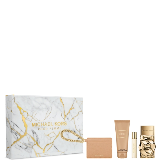 Michael Kors Pour Femme - Edp 100 Ml + Lozione Corpo 100 Ml + Edp Viaggio 10 Ml + Porta Carte