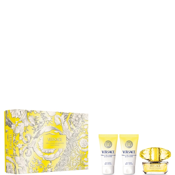 Versace Yellow Diamond - Eau De Toilette 50 Ml + Body Lotion 50 Ml + Shower Gel 50 Ml