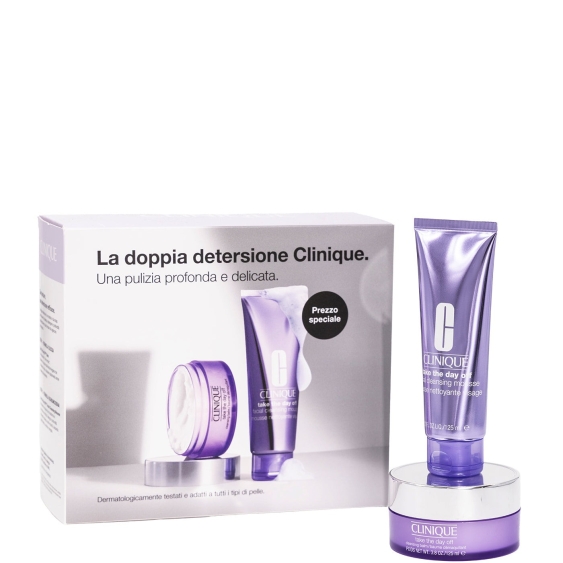 Clinique La Doppia Detersione Take The Day Off - Balsamo Struccante 125 Ml + Mousse Detergente Viso 125 Ml