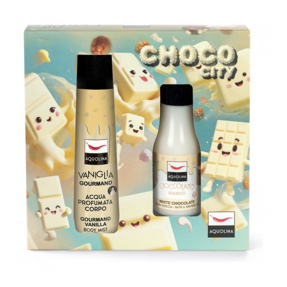 Aquolina Choco City Cioccolato Bianco - Acqua Corpo 150 Ml + Bagno Doccia 125 Ml