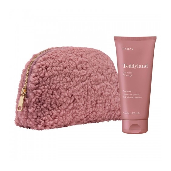Pupa Teddyland Latte Rosa E Cannella - Gel Doccia 200 Ml + Pochette Small In Tessuto