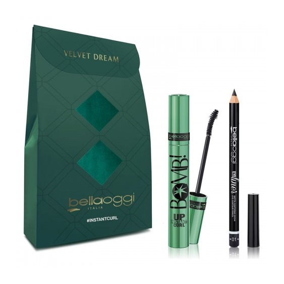 Bellaoggi Velvet Dream Instantcurl - Mascara Bomb Up + Matita Occhi Eye Liner N. 01