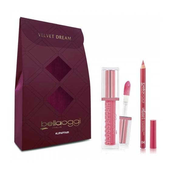 Bellaoggi Velvet Dream Lipaffair - Lucidalabbra N. 04 + Matita Lip Liner N. 04