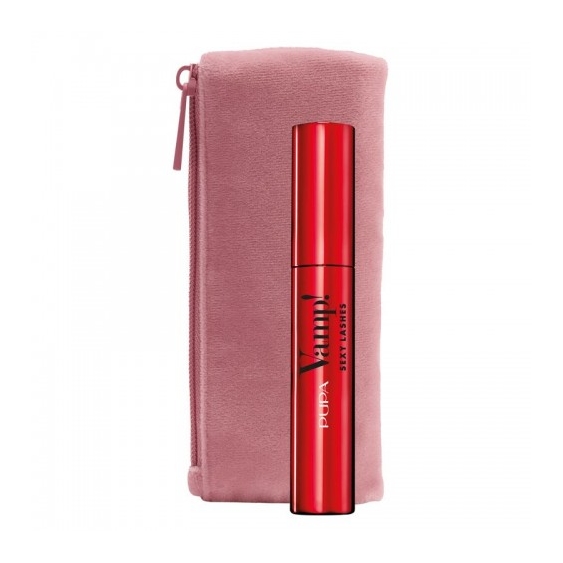 Pupa Kit  - Mascara Vamp Sexy Lashes N. 011 Black + Pouch Essential