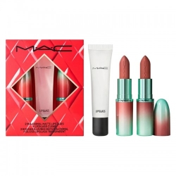 Mac Cosmetics To The Future Lip Trio - Lipstick Silky Matte Velvet Teddy + Lipstick Silky Matte Whirl + Lipglass Trasparente