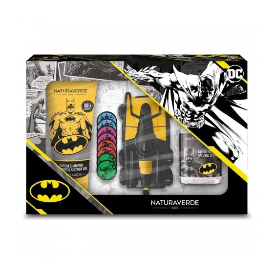 Naturaverde Batman Dc - Eau De Toilette 50 Ml Vapo + Doccia Shampoo 100 Ml + Macchina Lancia Dischi