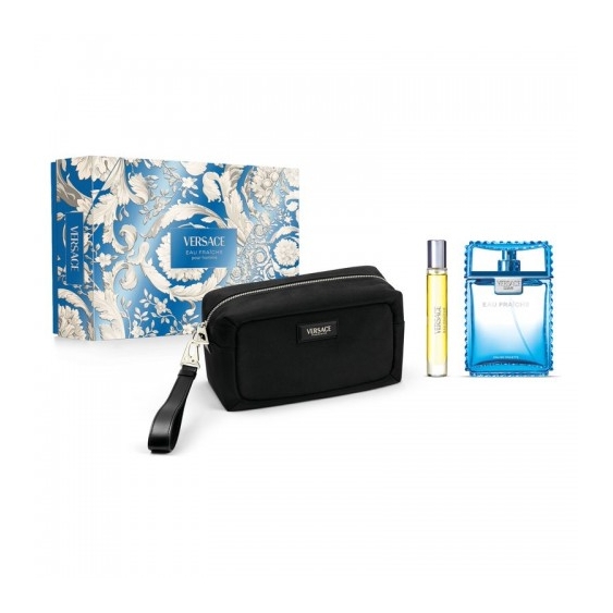 Versace Eau FraÃche Pour Homme - Eau De Toilette 100 Ml Vapo + Eau De Toilette Travel 10 Ml + Trousse