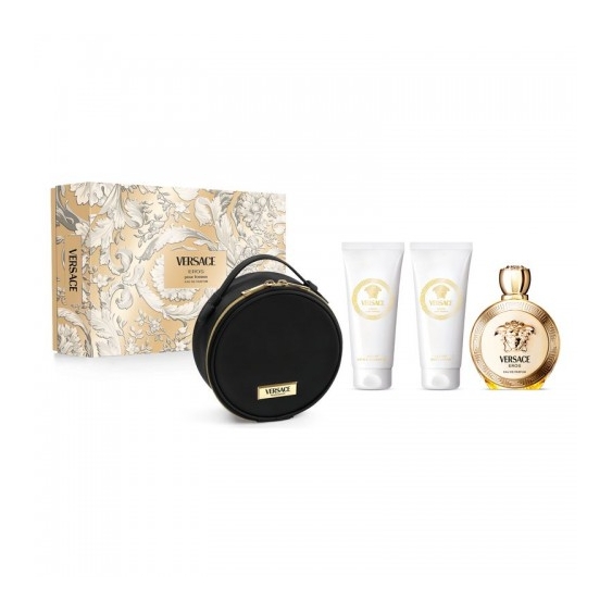 Versace Eros Pour Femme - Eau De Parfum 100 Ml + Gel Doccia 100 Ml + Latte Corpo 100 Ml + Beauty Case