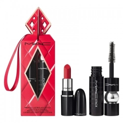 Mac Cosmetics Future Favourites Mini Lip And Eye Kit - Mascara Mega Brush + Rossetto Mini Lustreglass Sheer-Shine