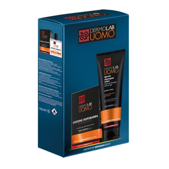 Deborah Dermolab Uomo - Doccia Shampoo Relax 250 Ml + Lozione Dopobarba Rivitalizzante 100 Ml