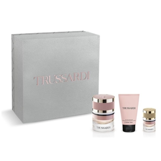 Trussardi Eau De Parfum Donna 30 Ml + Emulsione Corpo 30 Ml + Eau De Parfum Miniatura 7 Ml