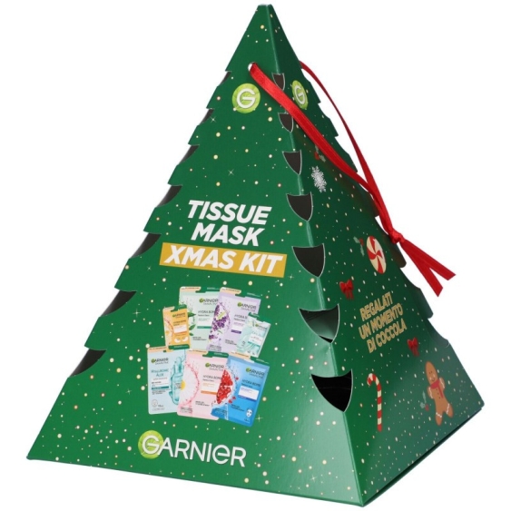 Garnier Tissue Mak Xmas Kit - 5 Maschere Viso E 2 Maschere Occhi