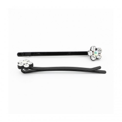 Ib Fashion Hair 254 - 2 Mollette per Capelli Con Fiori e Strass