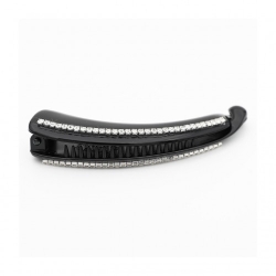 Ib Fashion Hair Pinza A Banana Nera Con Strass