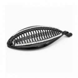 Ib Fashion Hair Pinza a Pesce Nera Con Strass