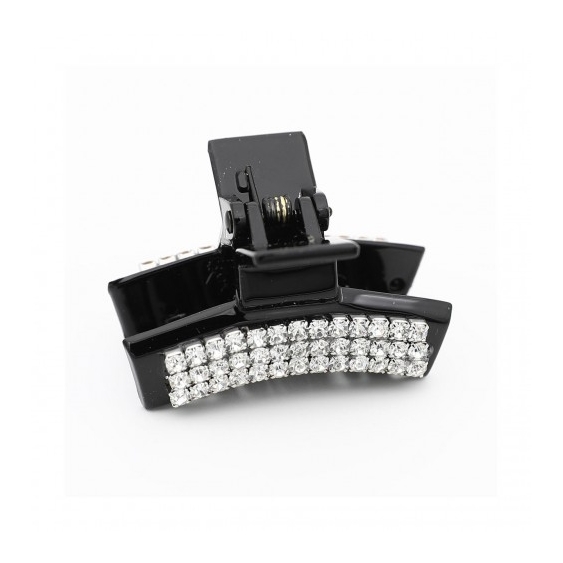 Ib Fashion Hair 234N - Pinza A Tartaruga Nera Con Strass