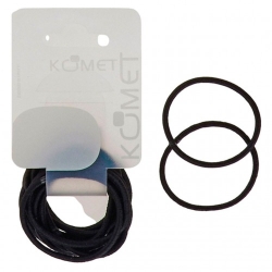 Komet 355 - 12 Elastici Grandi Neri Per Capelli