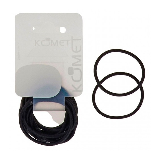 Komet 355 - 12 Elastici Grandi Neri Per Capelli