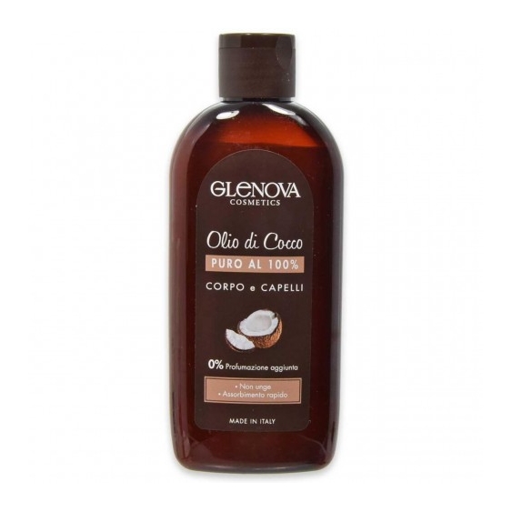Glenova Olio di Cocco Puro per Corpo e Capelli 200 ml