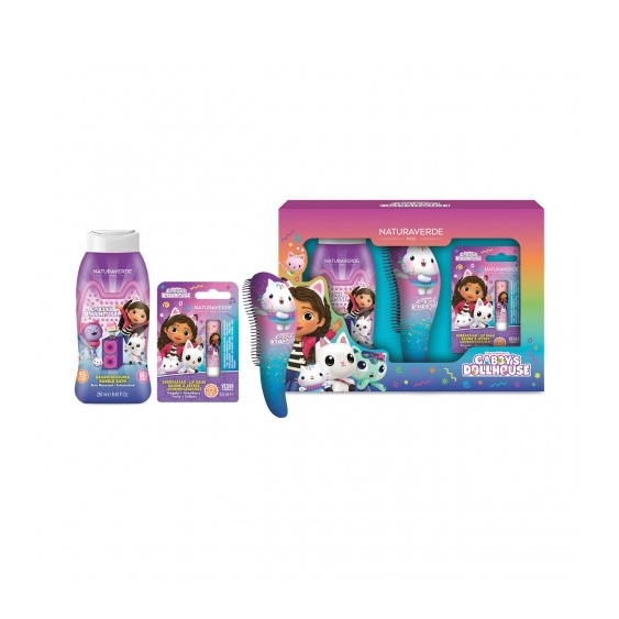 Naturaverde Gabby's Dollhouse - Bagnoschiuma 250 Ml + Burro Cacao 5 ml + Spazzola Capelli