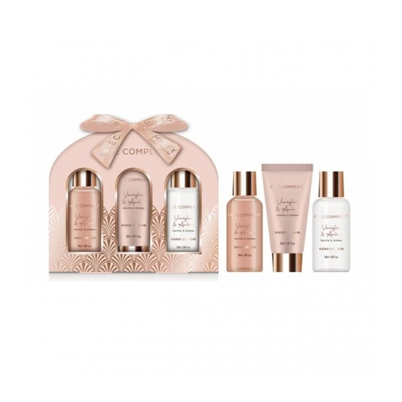 Face Complex Vaniglia E Amber - Shower Gel 100 Ml + Body Lotion 100 Ml + Hand Cream 30 Ml 