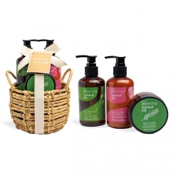 Idc Institute Natural Oil - Gel doccia 200 Ml + Lozione Corpo 200 Ml + Scrub Corpo 110 Ml