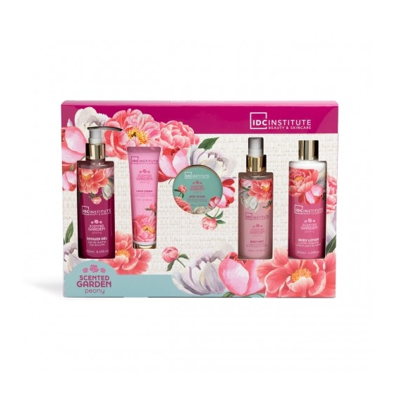 Idc Institute Scented Garden Peony - Doccia Gel 250 Ml + Crema Mani 75 Ml + Body Mist 200 Ml + Lozione Corpo 250 Ml + Body Scrub