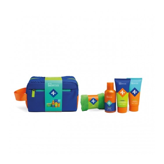 Idc Institute Four Elements Men - Gel Doccia 120 Ml + Sapone Viso 100 Ml + Lozione Dopobarba 100 Ml - Asciugamano
