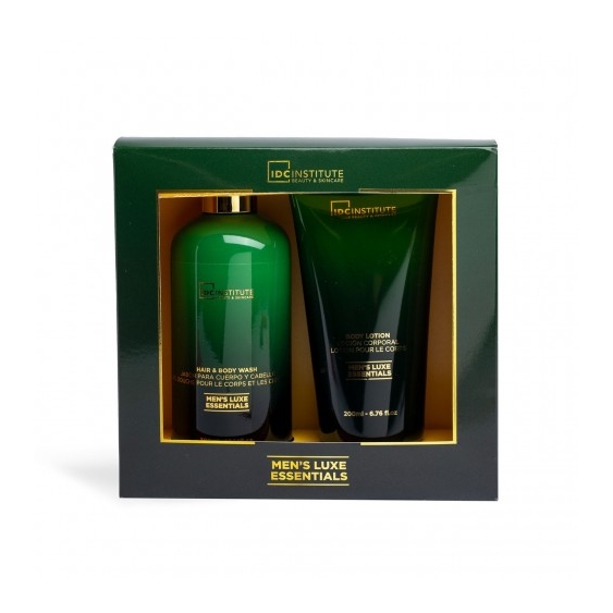Idc Institute Men's Luxe Essentials - Shampoo e Gel Doccia 300 Ml + Lozione Corpo 200 Ml