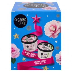 Organic Shop Scrub Corpo Rosa E Sale 250 Ml + Crema Corpo Camelia E 5 Oli 250 Ml