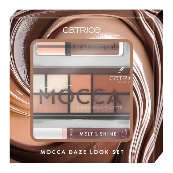 Catrice Mocca Daze Look Set - Palette Ombretti + Balsamo Labbra N. 100 + Booster Labbra N. 100