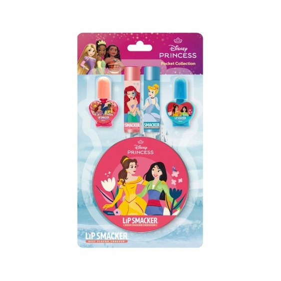 Lip Smacker Disney Princess Pocket Collect - 2 Balsami Labbra + 2 Smalti per Unghie