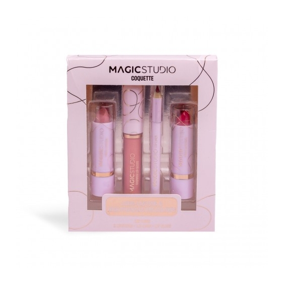Magic Studio Coquette - 2 rossetti + Lip Liner + Lip Gloss