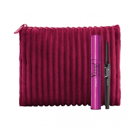 Pupa Mascara Vamp Lash Extender + Vamp Eye Pencil + Pochette in Velluto